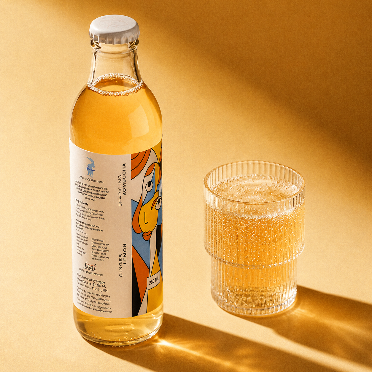 Lavia Sparkling Kombucha - Ginger x Lemon