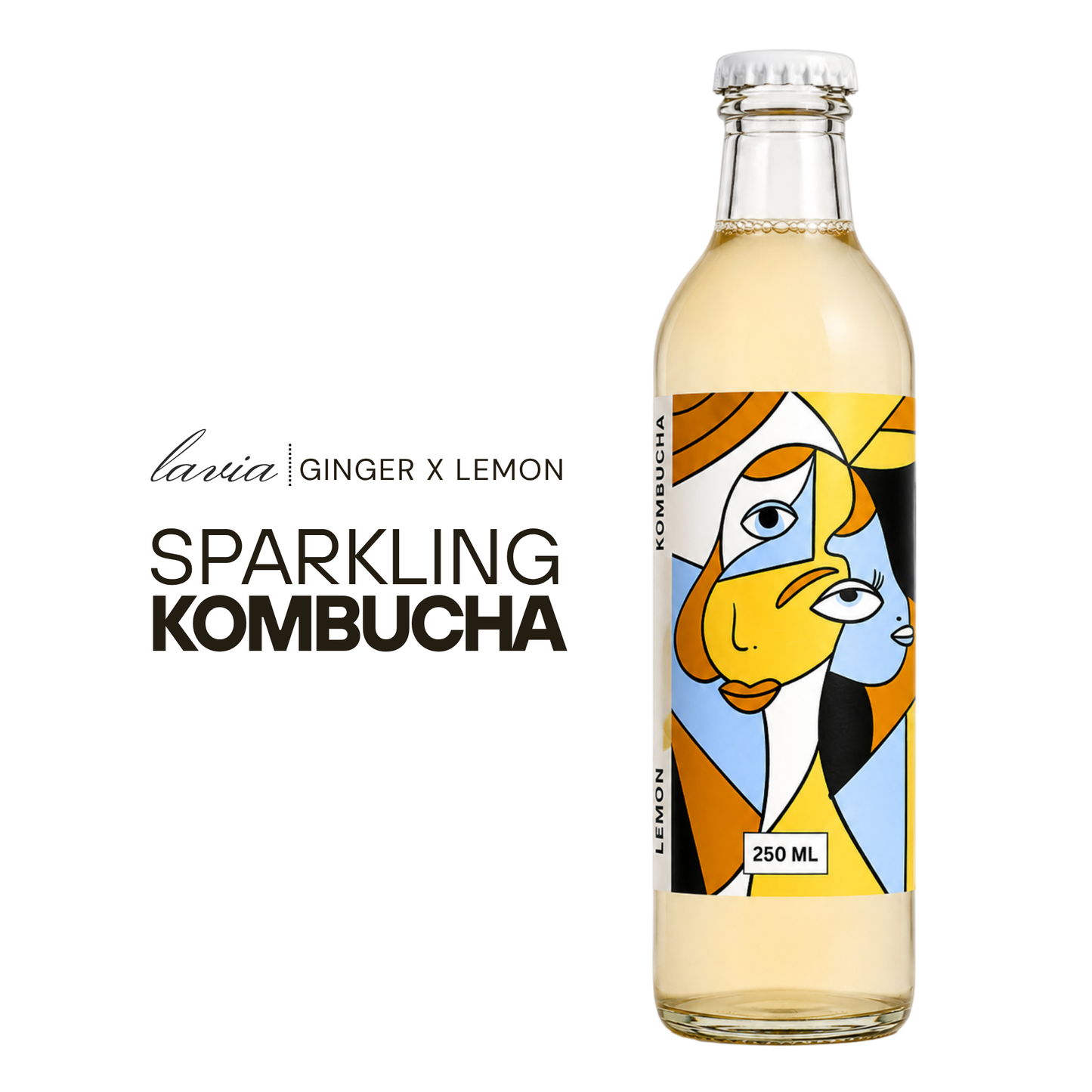 Lavia Sparkling Kombucha - Ginger x Lemon
